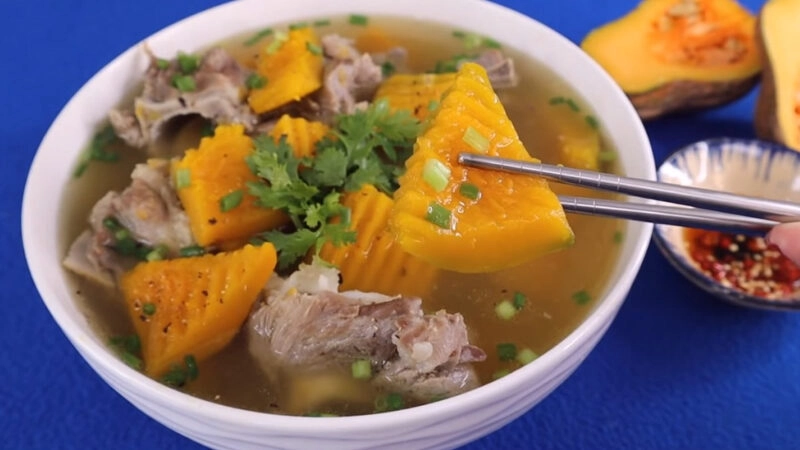 cách nấu canh bí đỏ