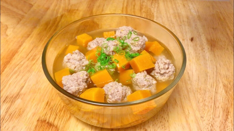 cách nấu canh bí đỏ