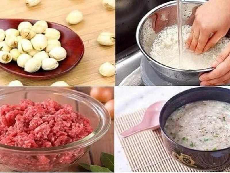 cách nấu cháo thịt bằm