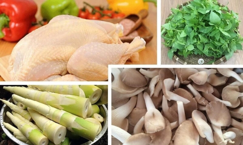 cách nấu lẩu gà lá é