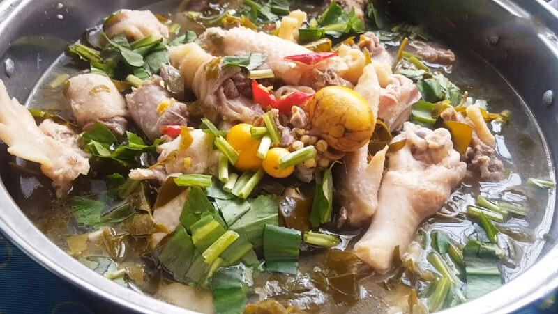 cách nấu lẩu gà lá giang