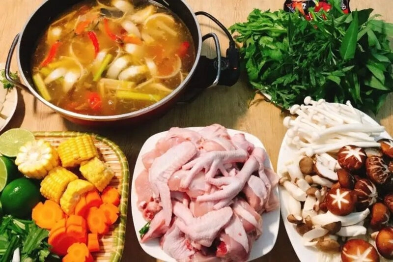 cách nấu lẩu gà