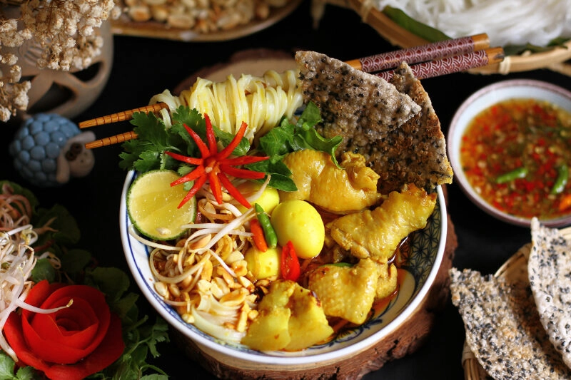 cách nấu mì quảng gà