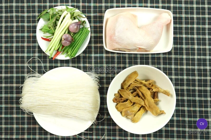 cách nấu miến gà