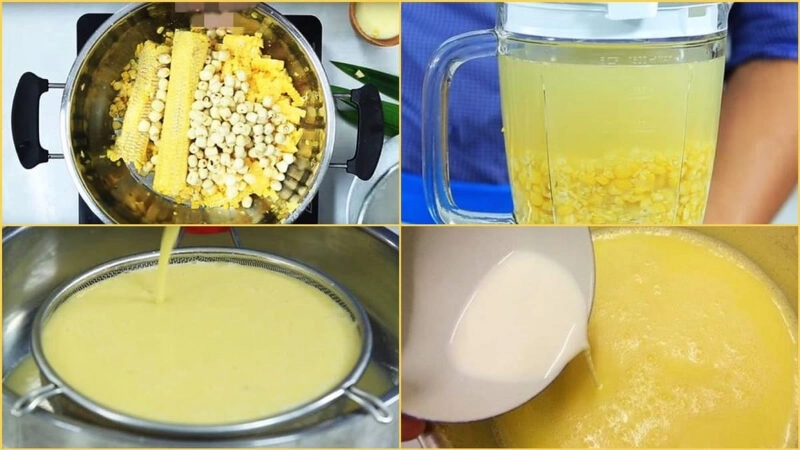 Cách nấu sữa bắp