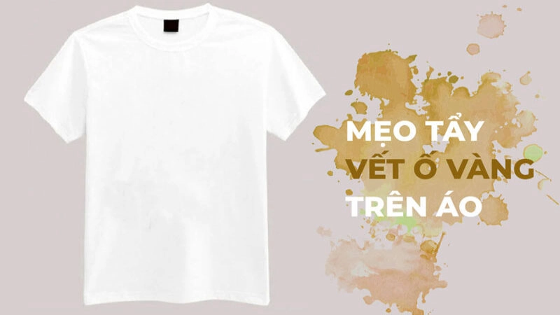 cách tẩy vết ố vàng trên áo trắng