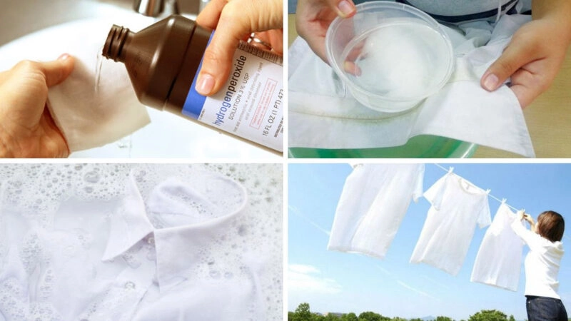 cách tẩy vết ố vàng trên áo trắng