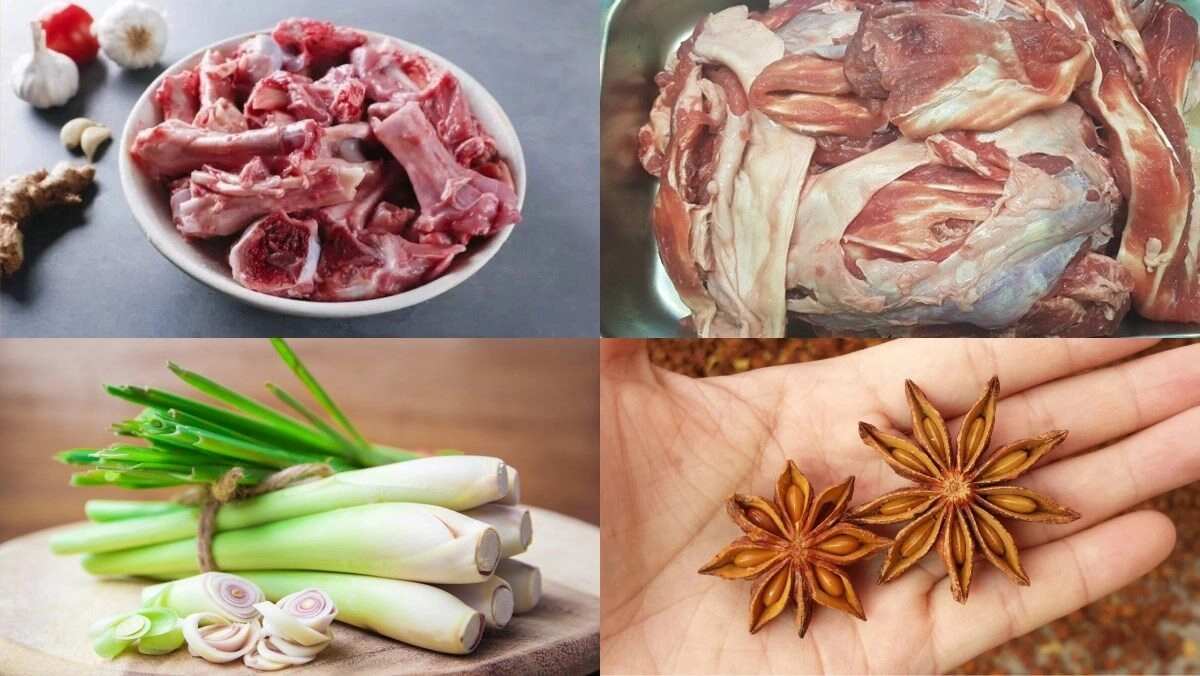 nguyên liệu nấu lẩu bò