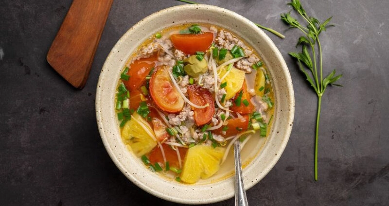 cách nấu canh cà chua