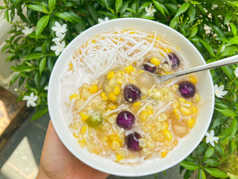 cách nấu chè bắp